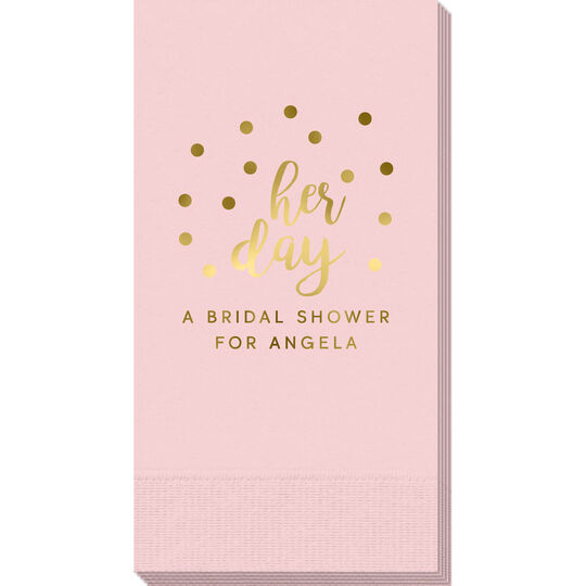 Confetti Dots Her Day Guest Towels